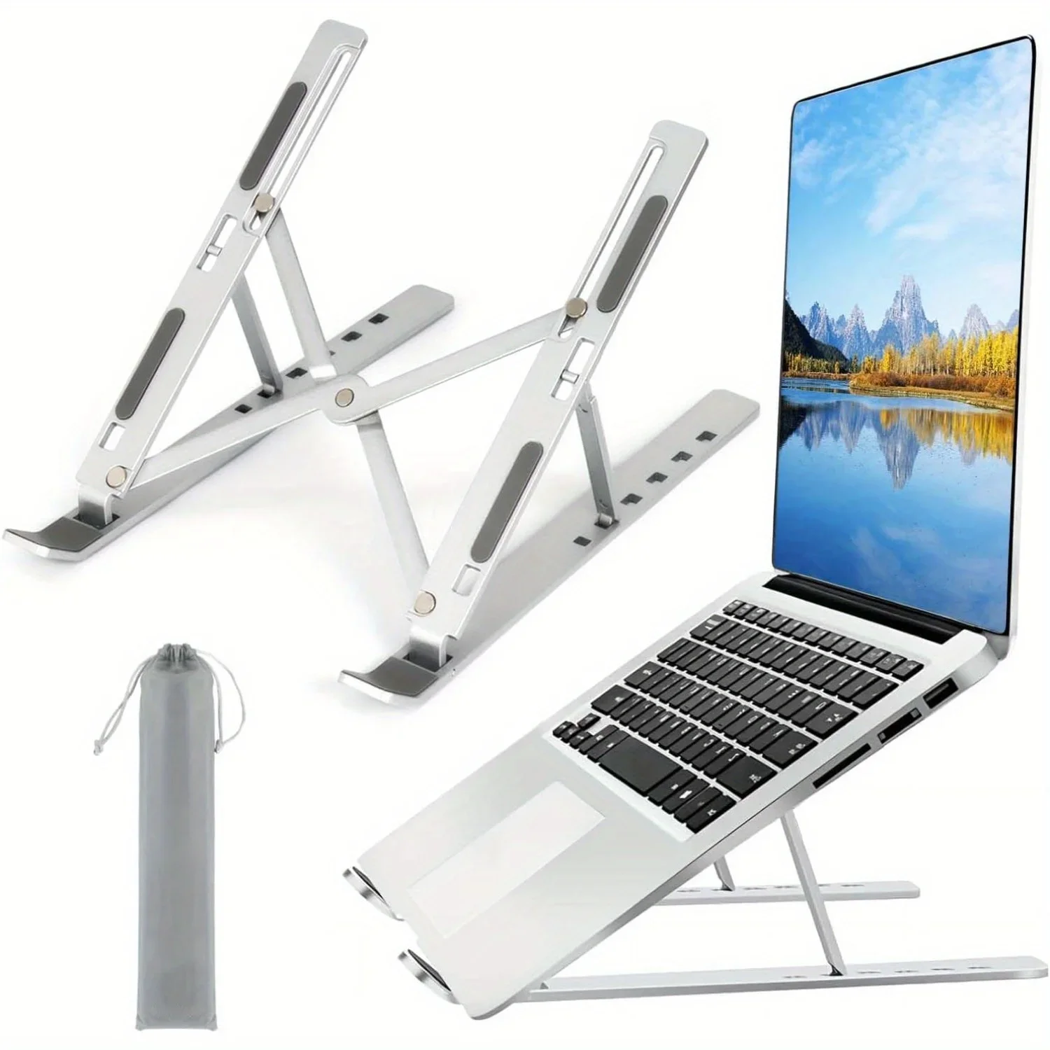 Desk Setup Macbook - Supporto Pieghevole in Alluminio per Laptop,